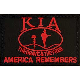 Patch KIA, Honor Flag, BLK (3-3/8")