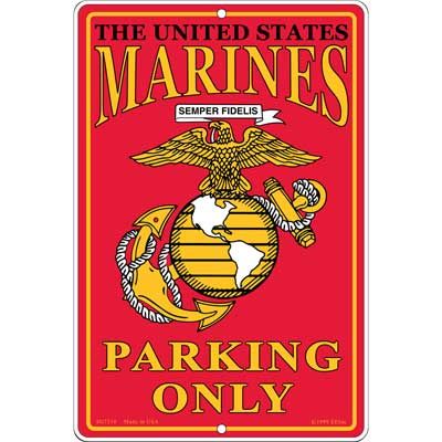 Sign - U.S. Marines Parking (8"X12")