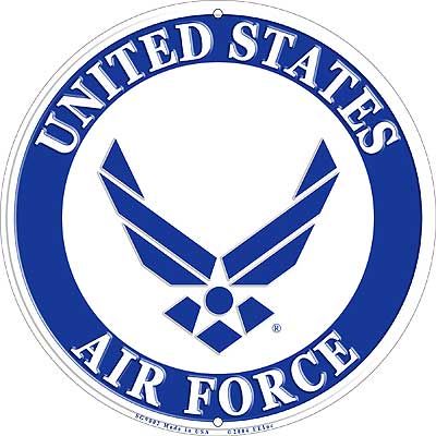 Sign USAF Metal "United States Air Force" LOGO