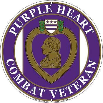 Sign Purple Heart Combat Veteran