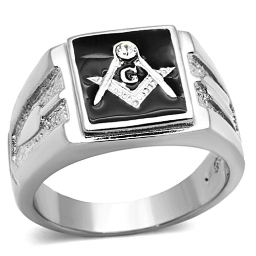 Ring Masonic High polished (no plating) Stainless Steel