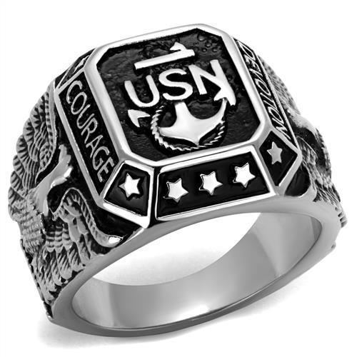 Ring US Navy USN High polished (no plating) Stainless Steel