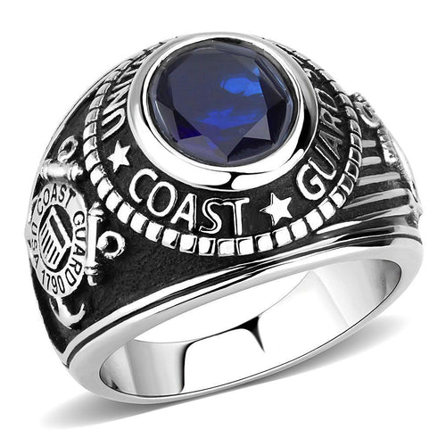 Ring (POS Only) USCG Coast Guard High polished (no plating) Stainless Steel Ring