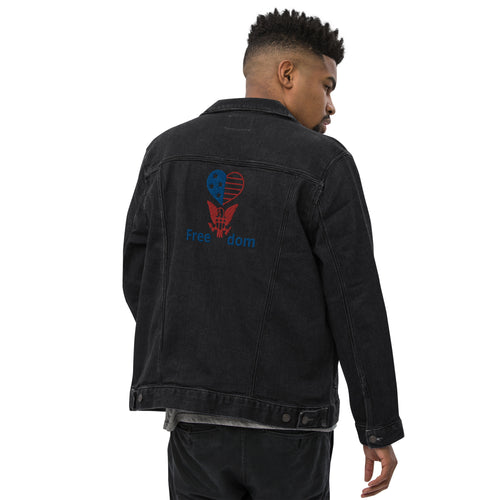 USSVet Freedom Embroidered Unisex denim jacket with Lovin' American Freedom Collection