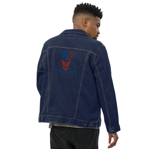 USSVet Freedom Embroidered Unisex denim jacket with Lovin' American Freedom Collection