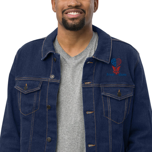 USSVet Freedom Embroidered Unisex denim jacket with Lovin' American Freedom Collection