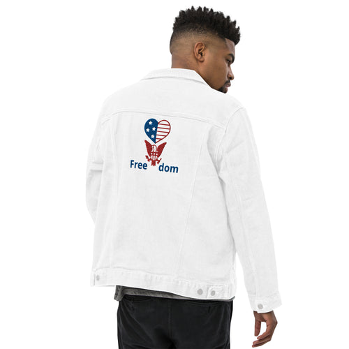 USSVet Freedom Embroidered Unisex denim jacket with Lovin' American Freedom Collection