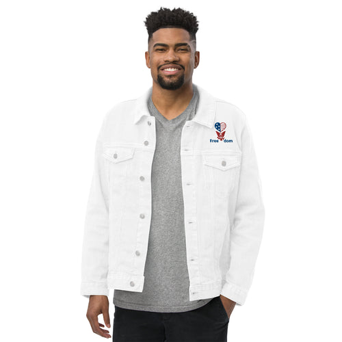 USSVet Freedom Embroidered Unisex denim jacket with Lovin' American Freedom Collection