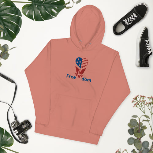 USSVet Freedom Embroidered Unisex Hoodie in the Lovin' American Freedom Collection