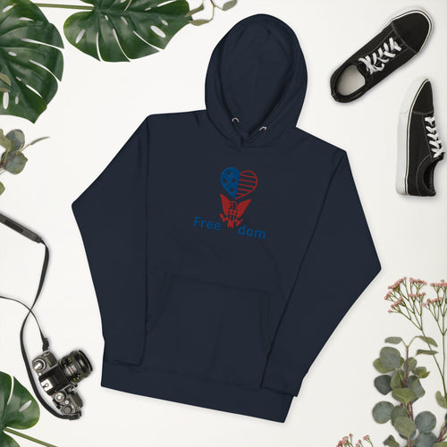 USSVet Freedom Embroidered Unisex Hoodie in the Lovin' American Freedom Collection