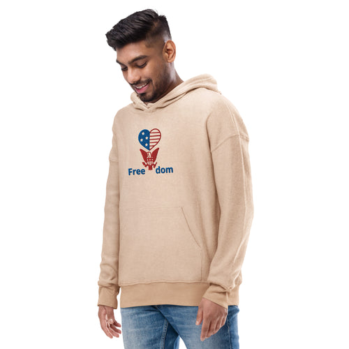 USSVet Freedom Unisex sueded fleece hoodie with Lovin' American Freedom Collection