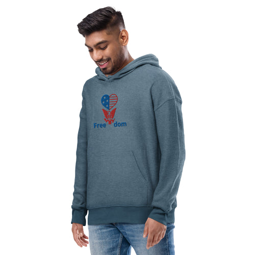 USSVet Freedom Unisex sueded fleece hoodie with Lovin' American Freedom Collection